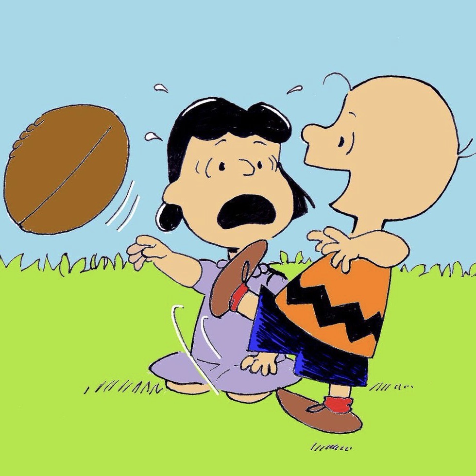 Charlie Brown Kicking The Football