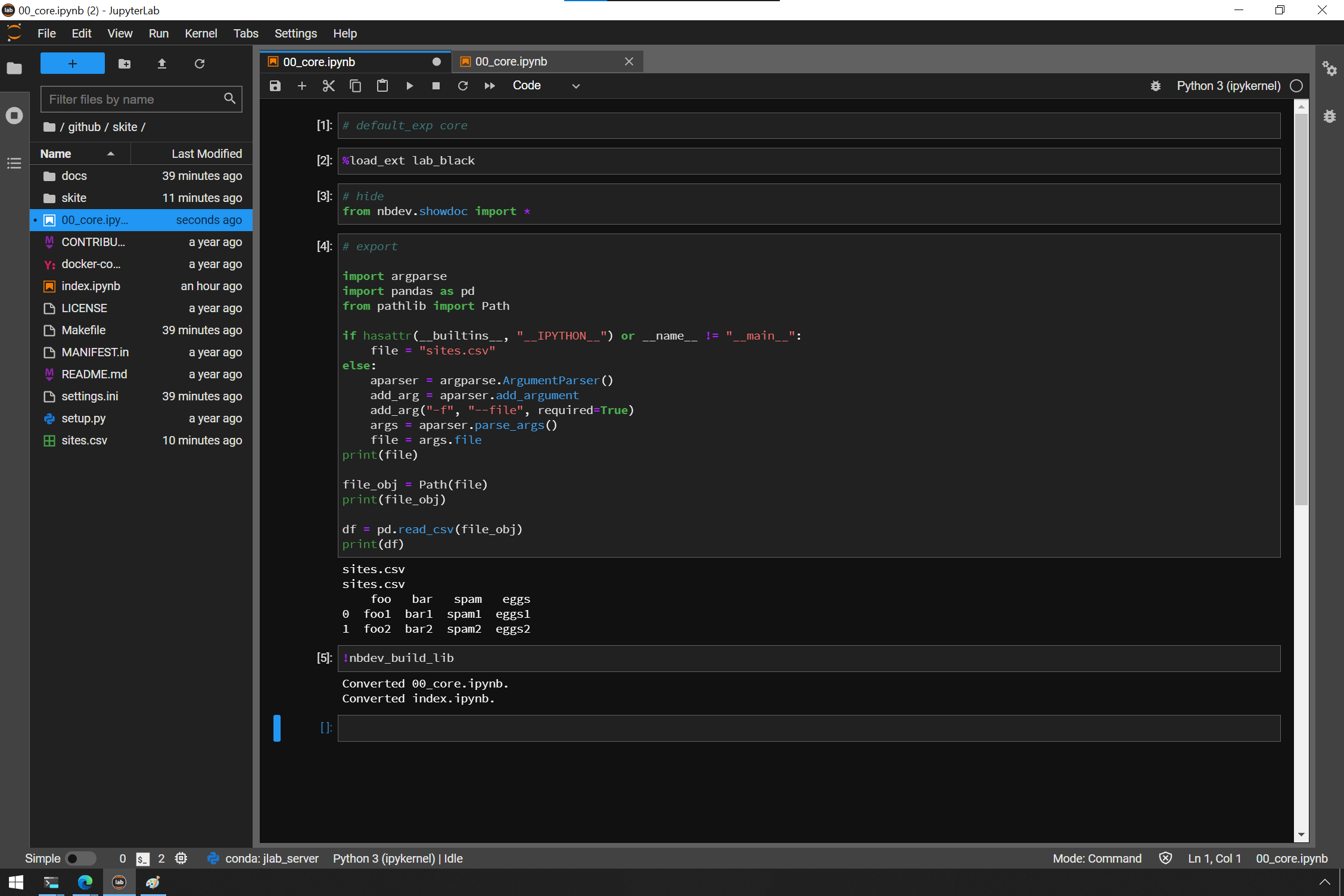 Jupyter Reading Csv File With Pandas