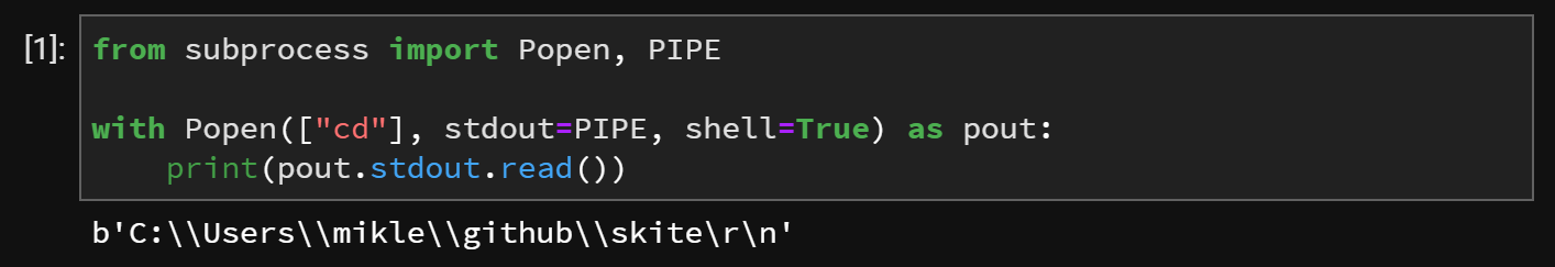 Python Subprocess Popen Pipe Windows Shell Stdout Read