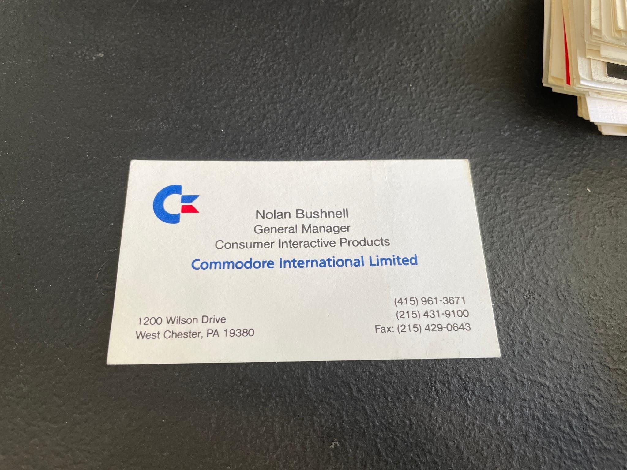 Nolan Bushnell's Commodore Business Card